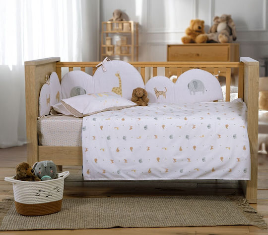 Nef-Nef Homeware Jungle In Motion Set Ecru 120x170cm