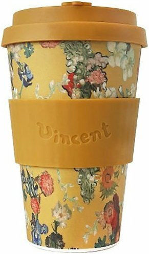 Ecoffee Cup Κούπα Πλαστική με Καπάκι Κίτρινη 400ml