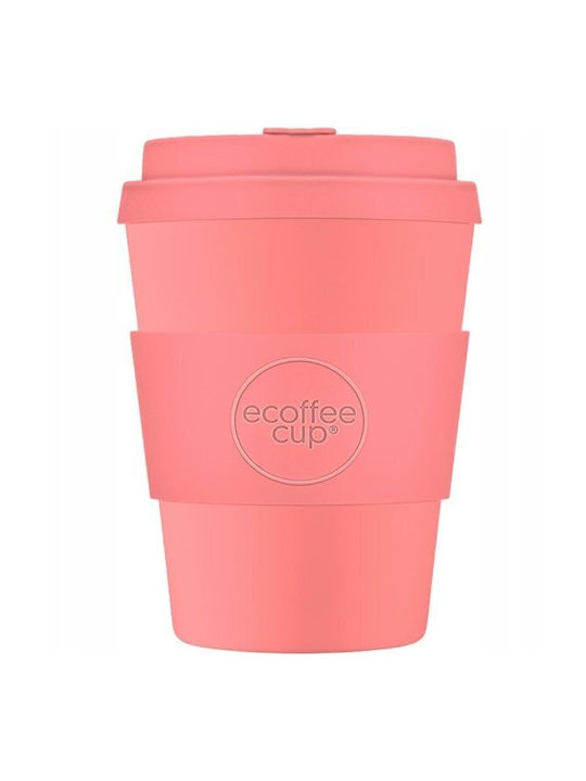 Ecoffee Cup Чаша Пластмасова с Капак Розова 350ml