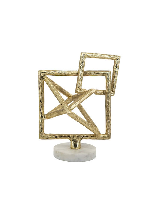 Artekko Noble Gold Metallic Tabletop Decor 20.3x17.8x25.4 Cm