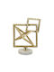 Artekko Noble Gold Metallic Tabletop Decor 20.3x17.8x25.4 Cm