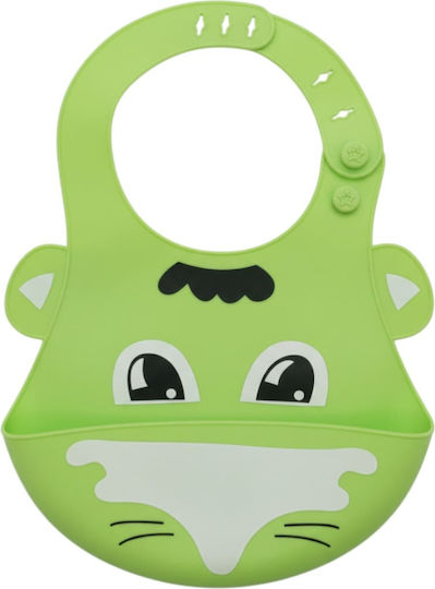 Queen Mother Green Tiger Αδιάβροχη Σαλιάρα Σιλικόνης με Τσέπη Green Tiger