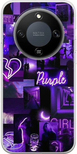 Aesthetic Purple Honor Magic8 Lite 5g Flexible Tpu Διάφανη Σιλικόνη