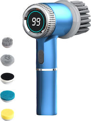 Electric Brush Cleaning Various Surfaces Zola 5 Heads Included Lcd Display Usb Charging Plastic Waterproof Blue