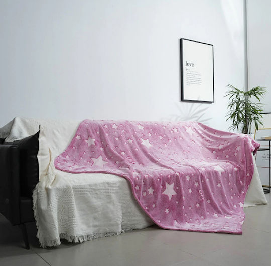 Κουβέρτα με Μανίκια 190x170εκ. Pink