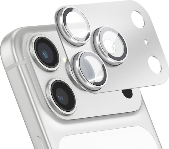 Protecție Lentilă Cameră Avizar Iphone 17 Pro Max Monobloc Cadru Aluminiu Argintiu