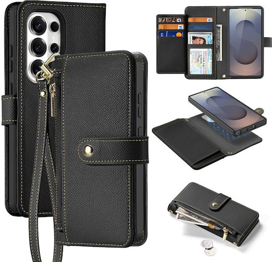Dux Ducis Lawa Series Wallet Detachable Hard Case Black Samsung Galaxy S26 Ultra 5g