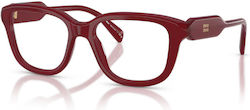 Miu Miu Damen Acetat Brillengestell Rot MU 02ZV...