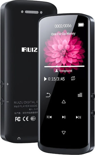 Ruizu MP3 Player 16GB with 1.8" Touch Screen Black D50-16GB