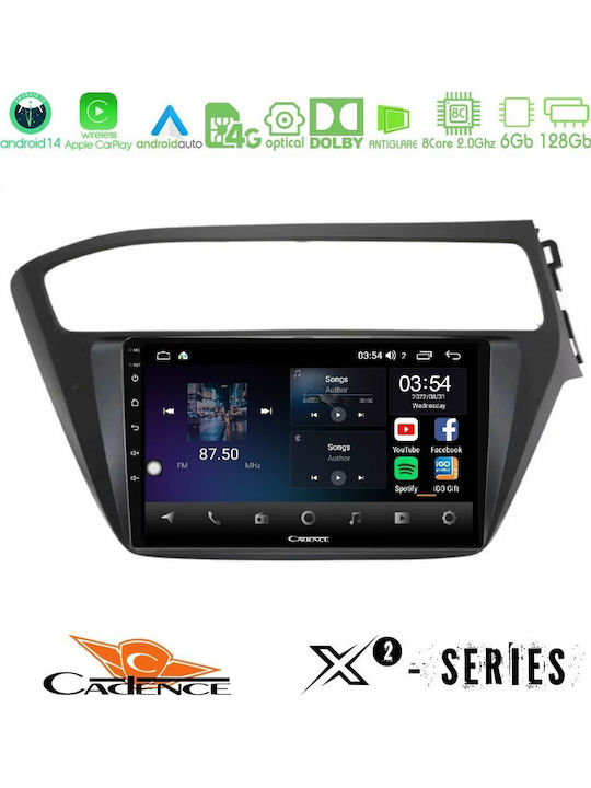 Cadence Ηχοσύστημα Αυτοκινήτου για Hyundai i20 2018-2020 (Bluetooth/USB/WiFi/GPS/Apple-Carplay/Android-Auto) με Οθόνη Αφής 9"