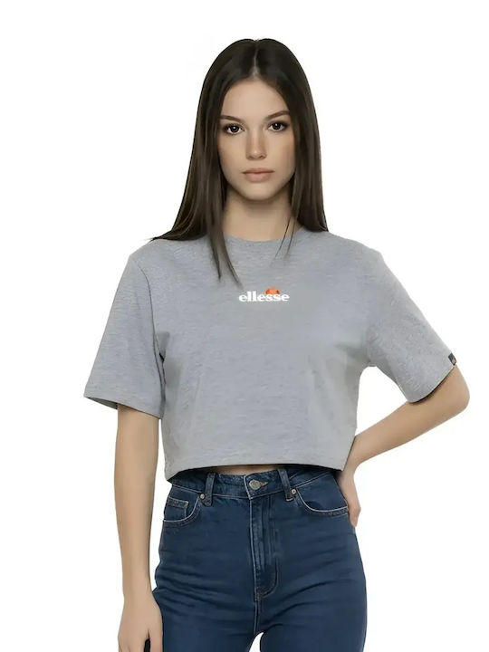 Ellesse Silinto 2 Γυναικείο Crop T-shirt Γκρί