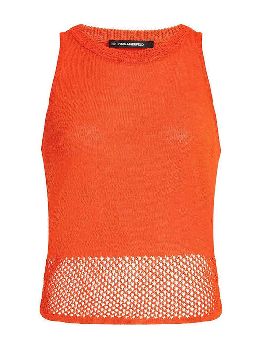 Karl Lagerfeld Women's Blouse Tangerine Tango
