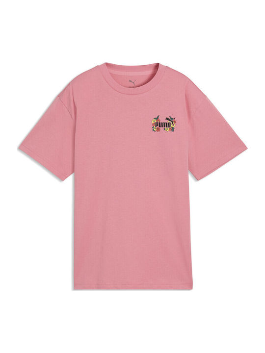 PUMA Kids Pink Graphic Tee T-shirt