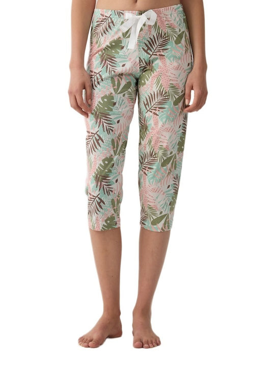 Minerva Summer Cotton Women's Pyjama Trousers Khaki