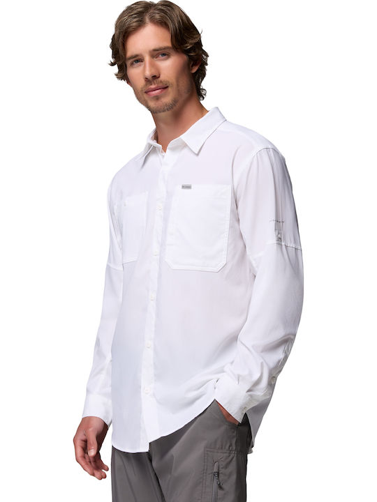 Columbia Silver Μακρυμάνικo Πουκάμισο White