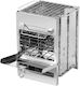 Grătar cu Cărbune Portabil din Inox 14x14cm
