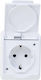 Single Waterproof Power Socket White