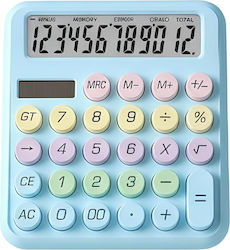 Avizar 12-digit Silent Desktop Calculator Macaron Design Blue