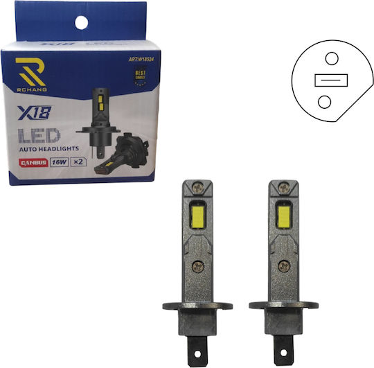 Rchang Λάμπες Αυτοκινήτου H1 Canbus LED 12V 16W 2τμχ
