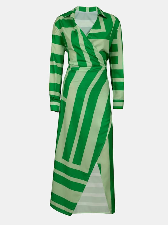 Rochie Midi Verde cu Deschidere Mărimea 2XL