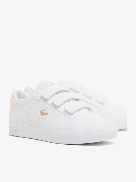 Lacoste Παιδικά Sneakers Λευκά