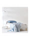Kentia Cot Waffle Baby Blanket Light Blue 100x140cm