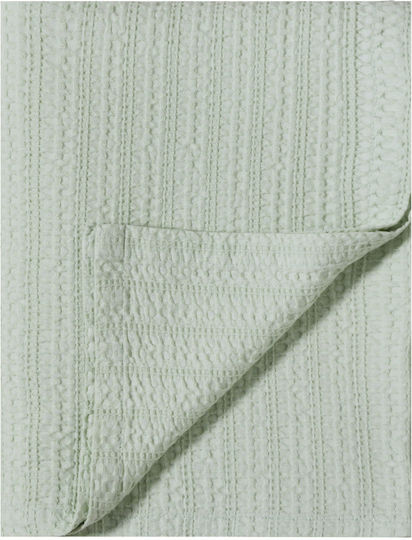 Kentia Cot Waffle Baby Blanket Green 100x140cm