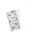 Tiny Toes Set Baby Cradle Cotton Sheets Safari White 70x100cm 2 Pieces