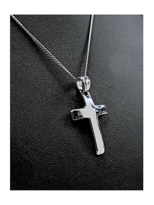 Male Cross Made of Steel with Chain