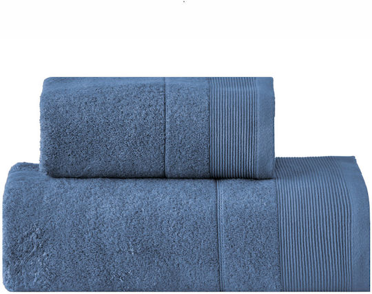 Kentia Πετσέτα Προσώπου Celeste 50x90εκ. Μπλε Βάρους 550gr/m²
