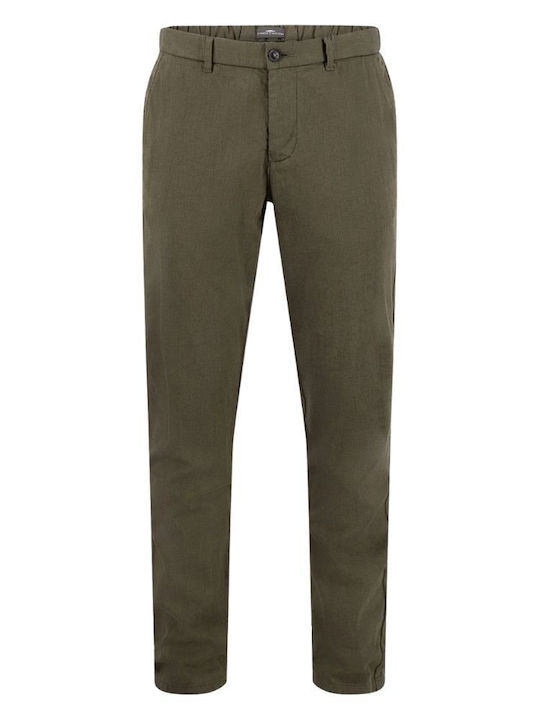 Дамски Ленен Панталон Dark Khaki