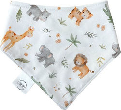 Tiny Toes Safari Bandana Material Textil Alb