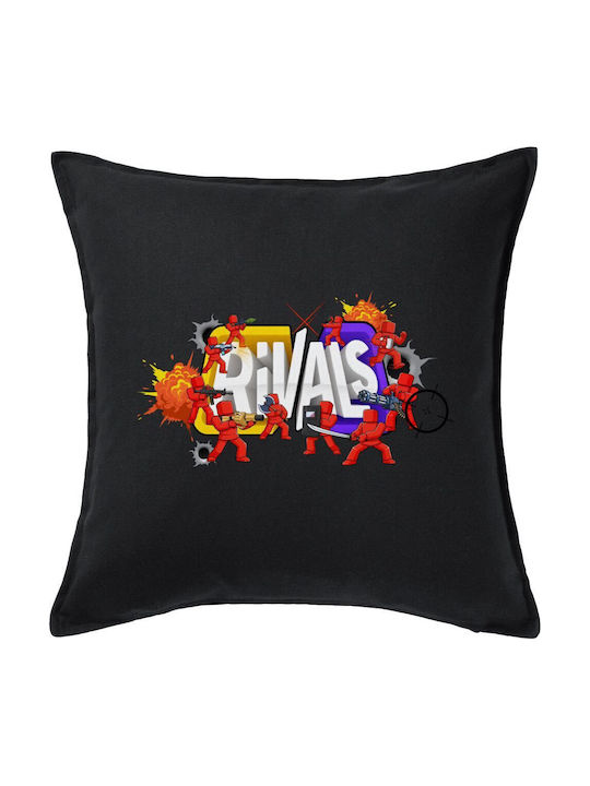 Roblox Rivals Kids Throw Pillow Black 100% Cotton Filled 50x50cm