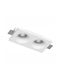 Spot Light Γύψινο Χωνευτό Σποτ με Ντουί GU10 Λευκό