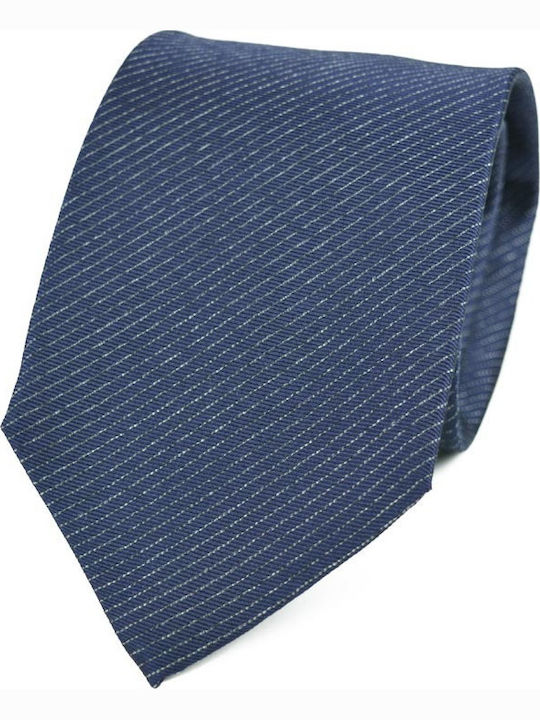 Makis Tselios Fashion Men's Silk Tie Printed Pattern in Blue Color