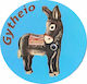 Glass Magnet 34mm Donkey Gythio