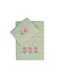 Kentia Set Of Baby Towels 2pcs Green Pink Weight 450gsm