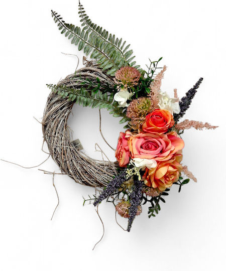 Decorative Artificial Crown Decorated Roses Tassels 25cm