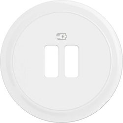 Plăcuță Celiane Priză 2 USB Albă