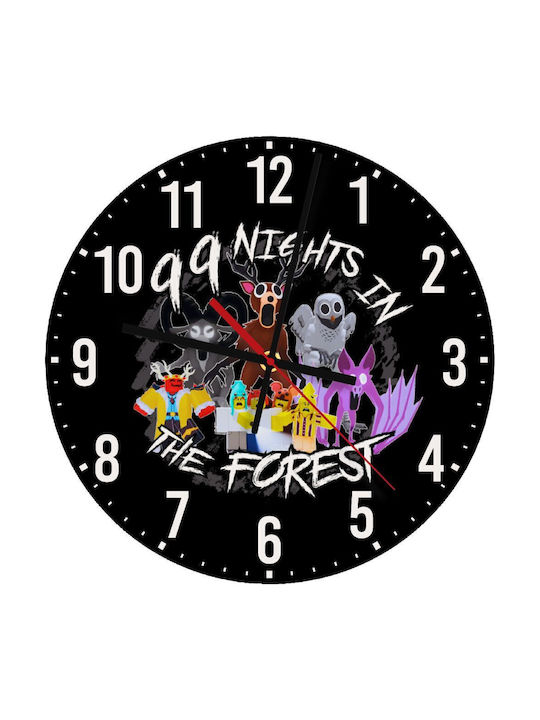 Koupakoupa Kids Wall Clock Roblox 99 Nights In The Forest Wooden 30cm