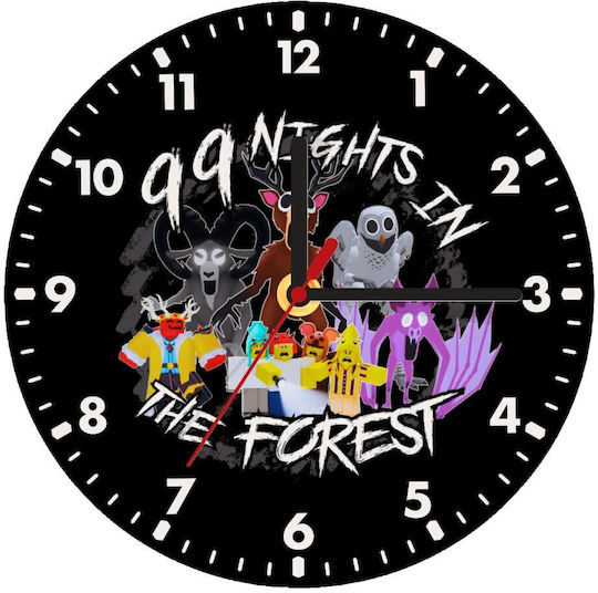 Koupakoupa Детски Часовник На Стена Roblox 99 Nights In The Forest Дървен 20см