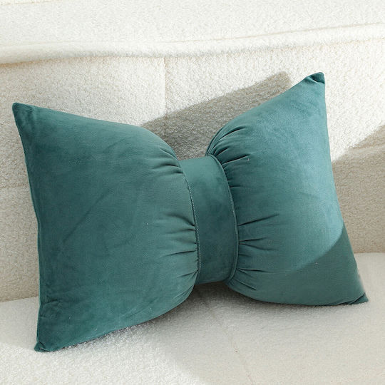 Melinen Sofa Cushion Bow Petrol Blue 35x50cm