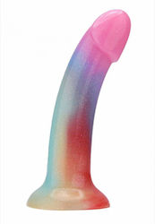 Ιριδίζον Dildo με Βεντούζα