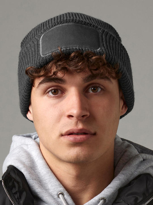 Beanie Unisex Σκούφος Πλεκτός σε Γκρι χρώμα