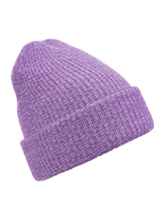 Beanie Unisex Strickmütze in Flieder Farbe