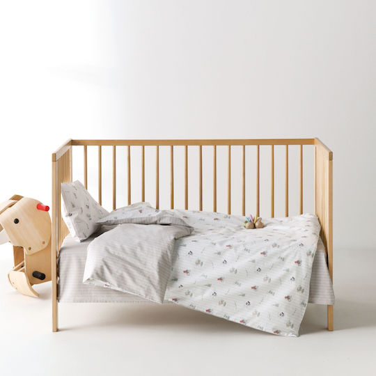 Kentia Комплект Бебешка Завивка с Калъфка Бяла 100x140см