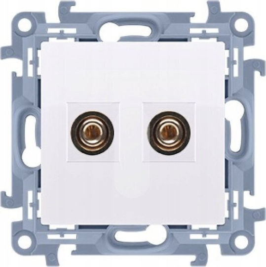 Kontakt-simon Osrzet Simon10 Single Speaker Socket 1 Speaker Column Module Cross-section Output 6 Mm2 White Cgl2.01/1