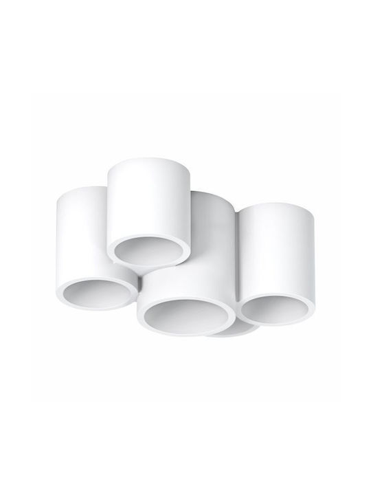 Spot Light Σποτ με 5 Φώτα και με Ντουί GU10 σε Λευκό Χρώμα