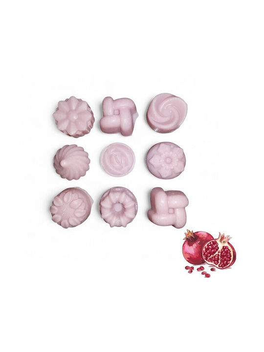 24home.gr Set of Home Fragrance Wax Melts with Pomegranate Perfume WXM09-pomegranate 9 Pieces