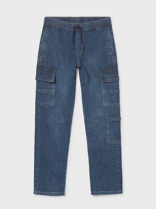 Mayoral Kids Denim Trousers Blue